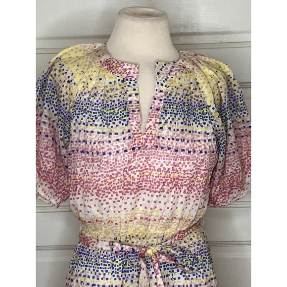 Willa Story racheal DRESS Sz XS  short Sleeve multicolor  Grannycore prairie - Picture 2 of 8